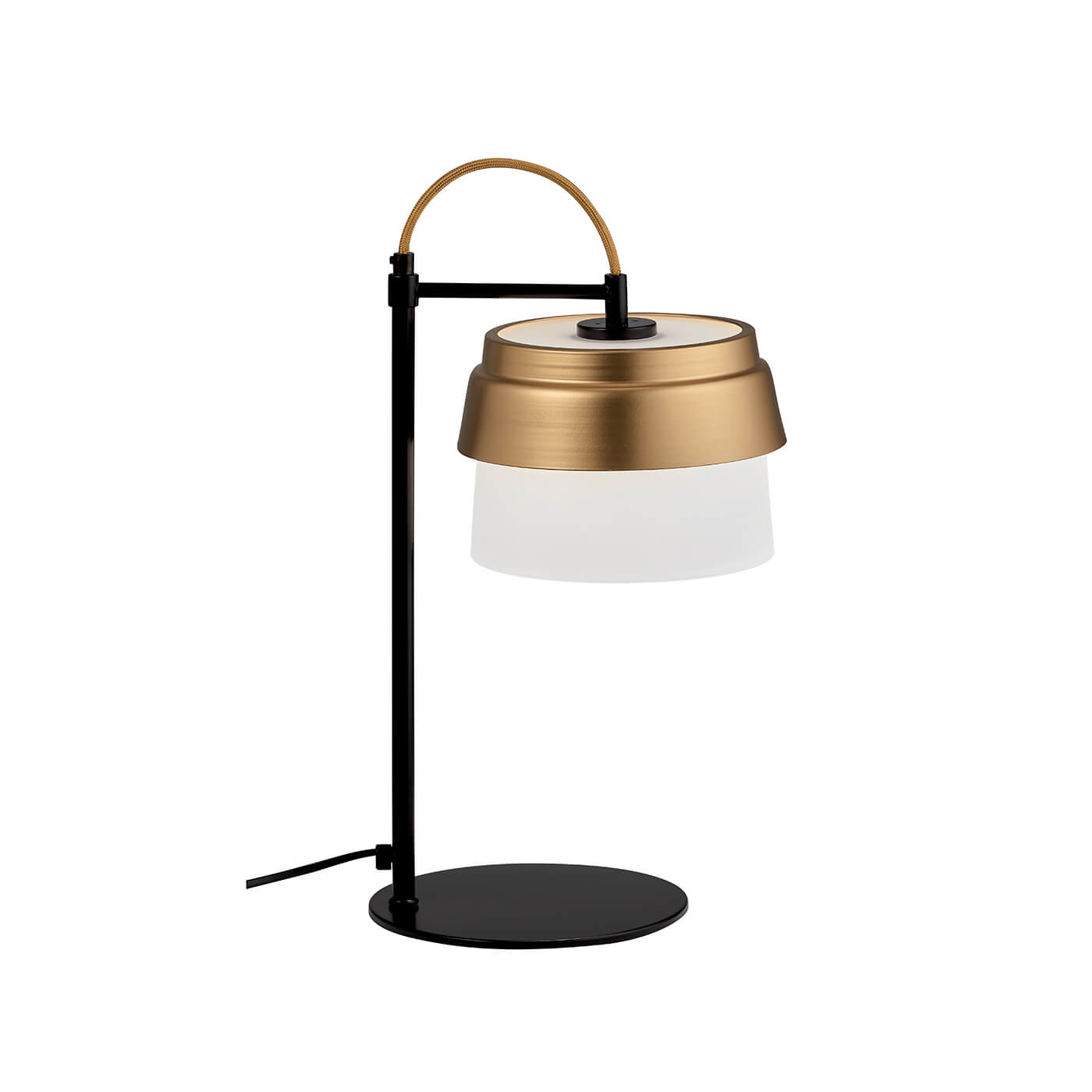 Cauti o veioza neagra MORGAN abajur din sticla auriu, design modern - pentru birou sau noptiera? Din colectia de corpuri de iluminat si lustre DOMICILIO