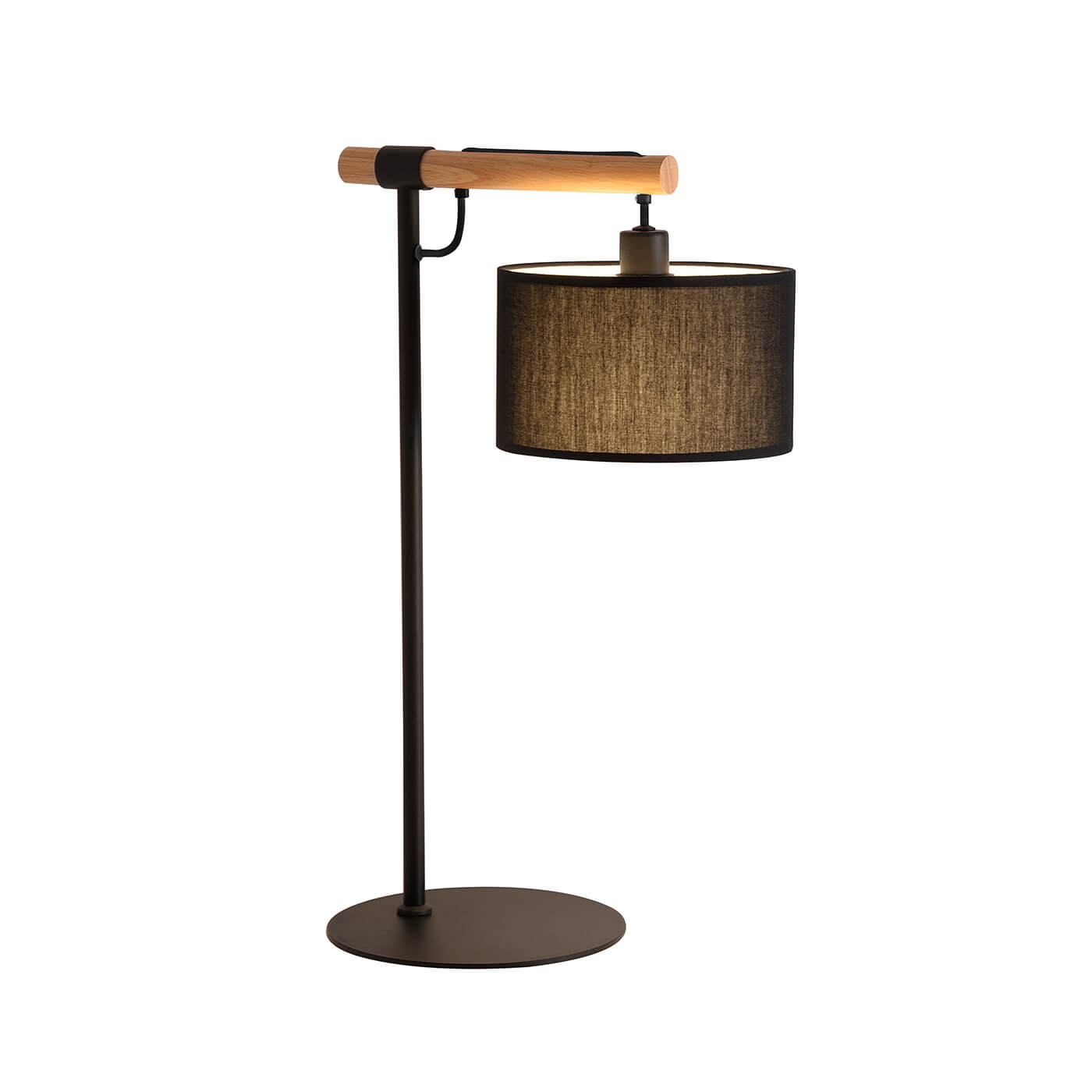 Cauti o veioza neagra ROMEO cu abajur textil, design modern, elegant - pentru birou sau noptiera? Din colectia de corpuri de iluminat si lustre DOMICILIO