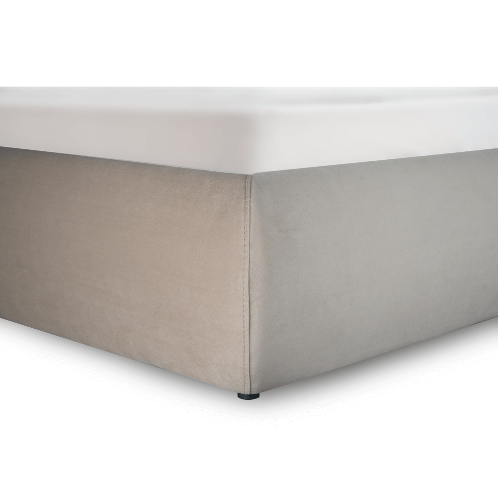 Catalog Pat MILANO crem cu lada depozitare, tapitat, culoare crem, MILANO cu lada rabatabila