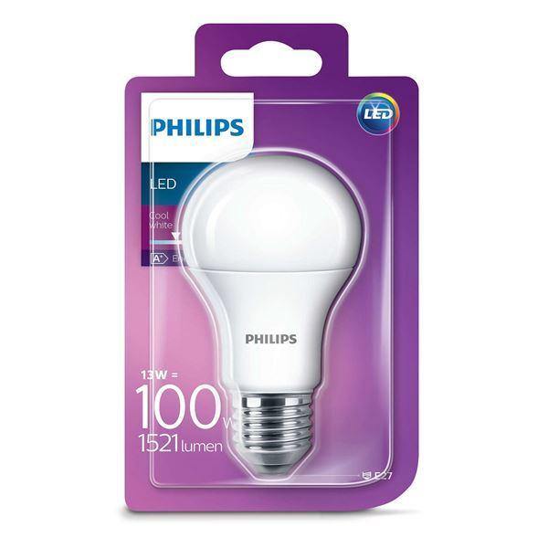 Domicilio Bec LED Philips A60 E27 13W 1521 lumeni, cu glob mat