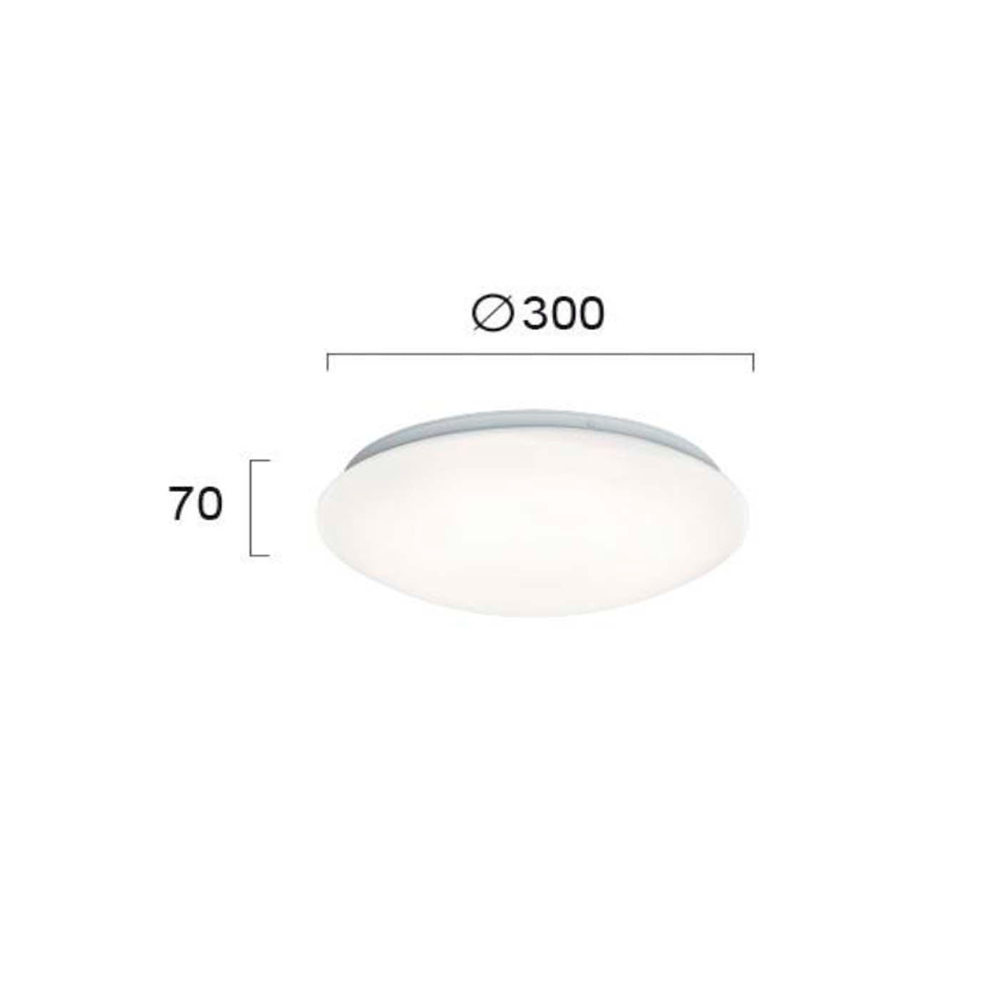 Plafoniera de exterior moderna BRIGHT alba cu LED 18W
