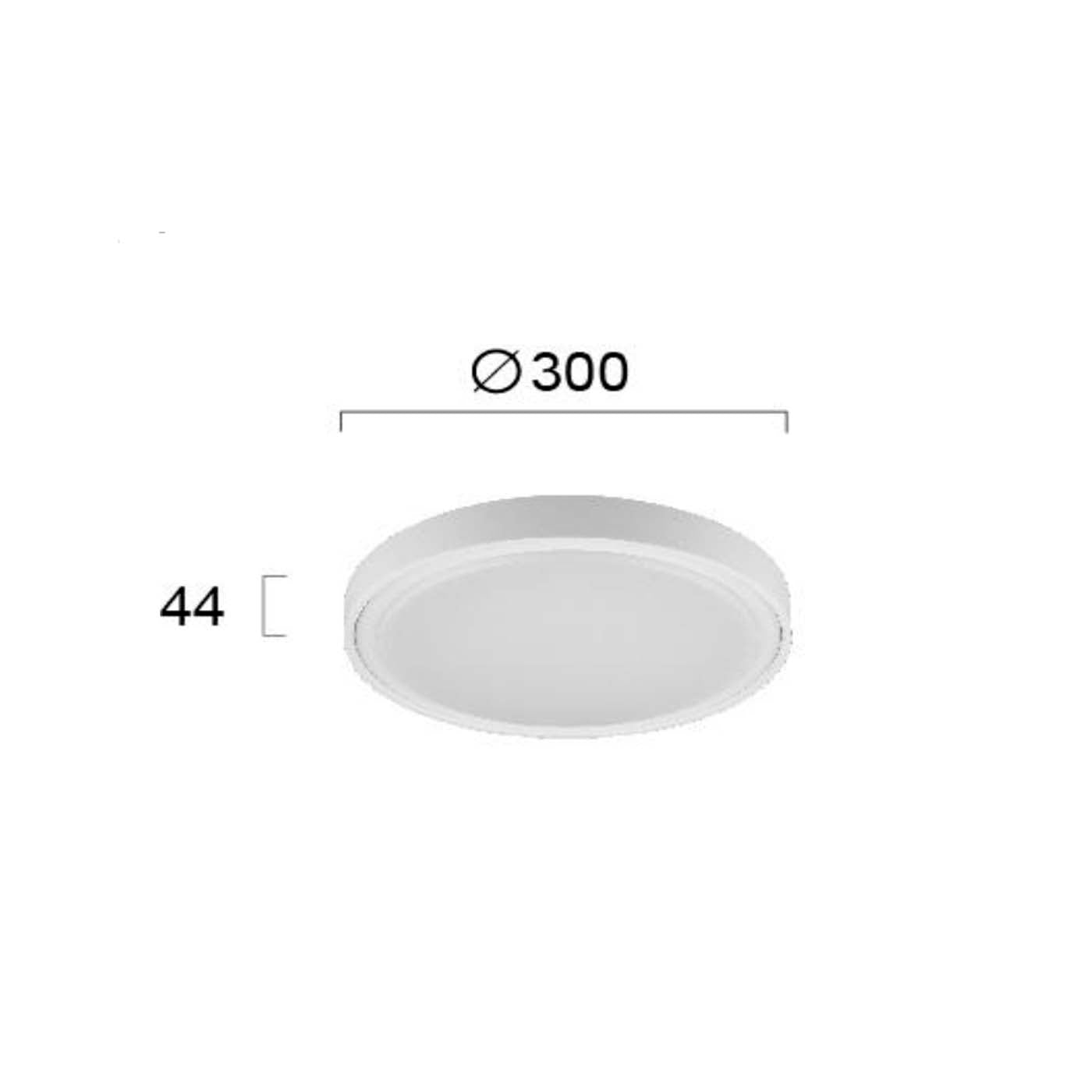 Plafoniera de exterior rotunda minimalista ANABELLA alba cu LED 19W