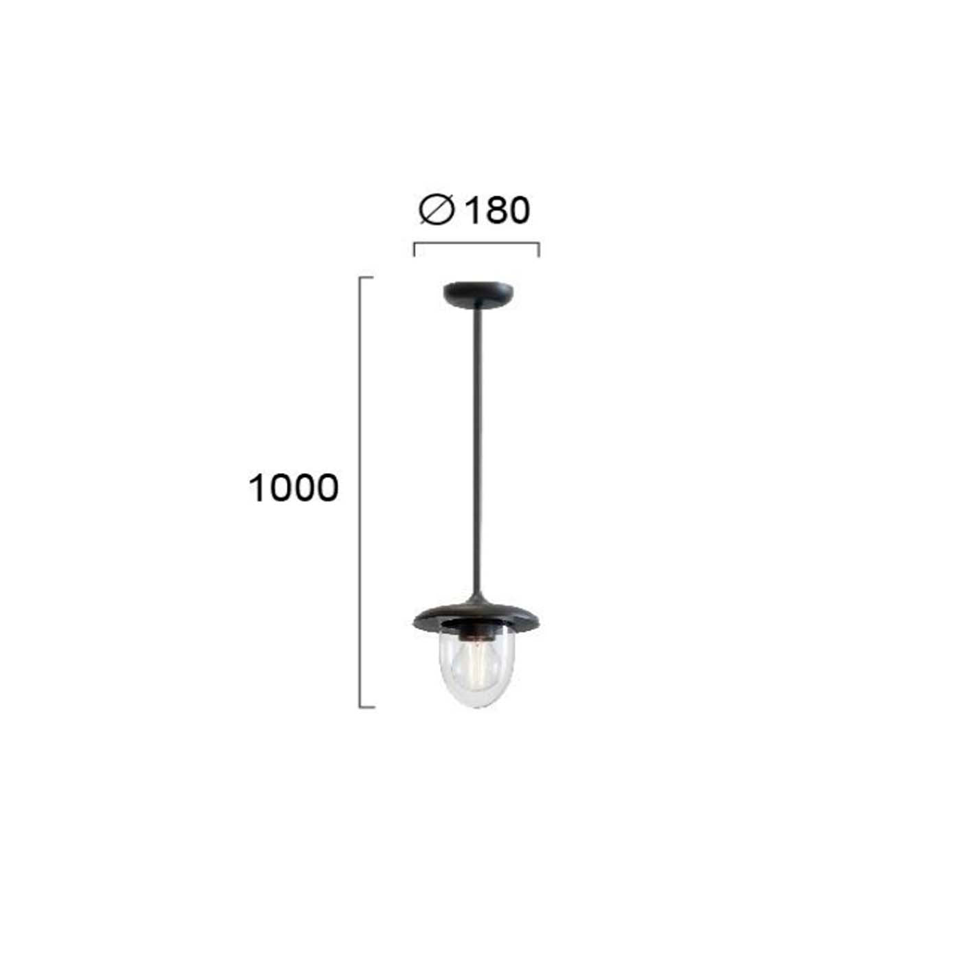 Pendul de exterior clasic MERLINE gri inchis 1xE27