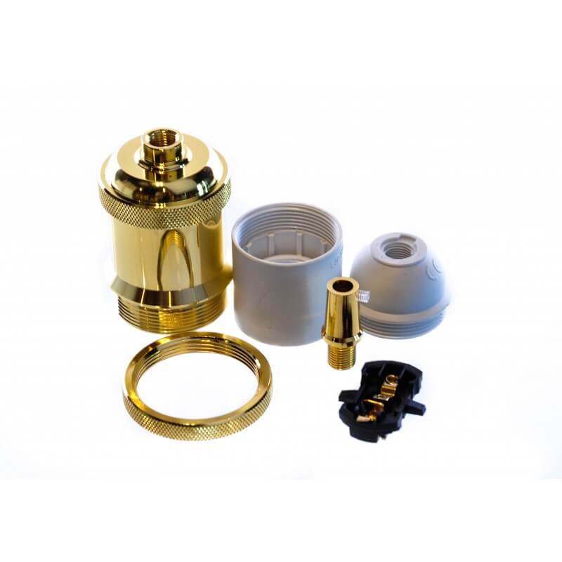 Domicilio Fasung auriu metalic E27 GENK pentru corpuri de iluminat, lustre sau lampi suspendate