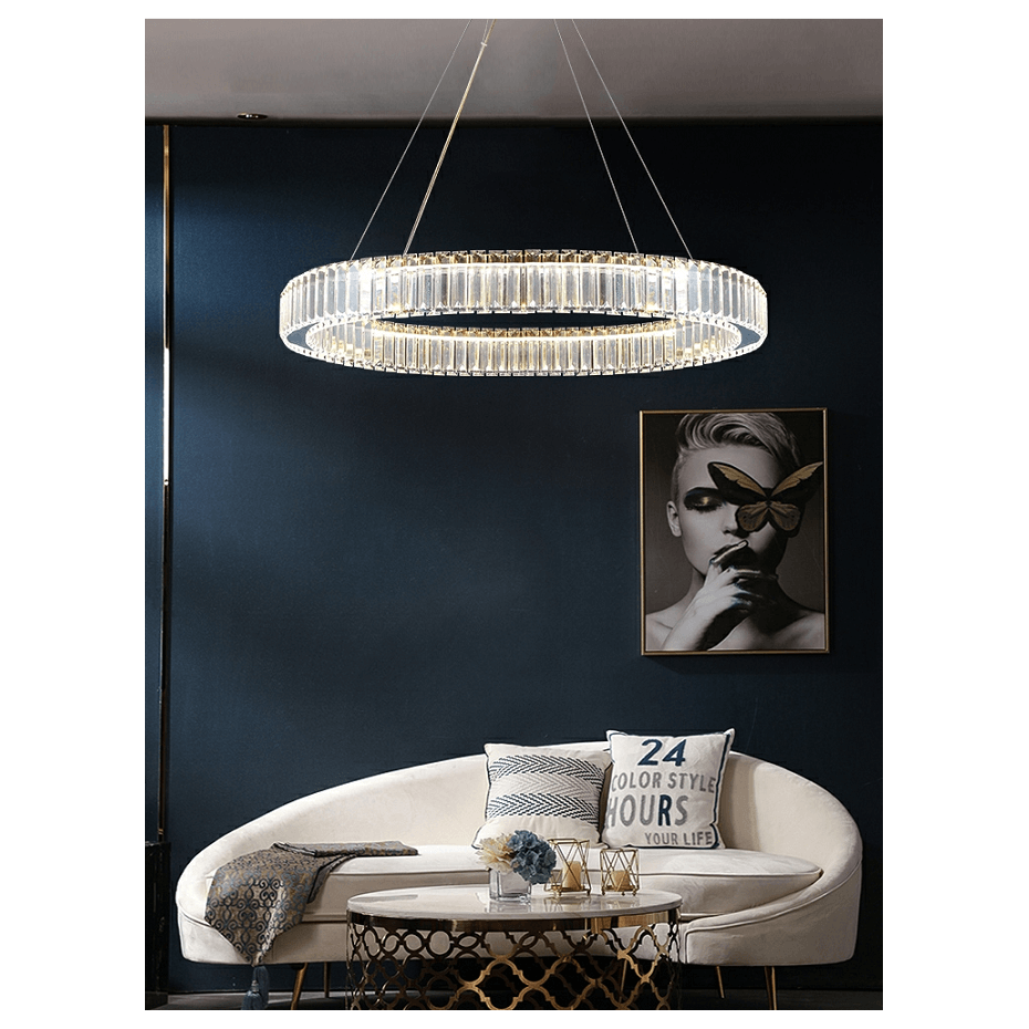 Lampa suspendata REY S6 aurie pentru living