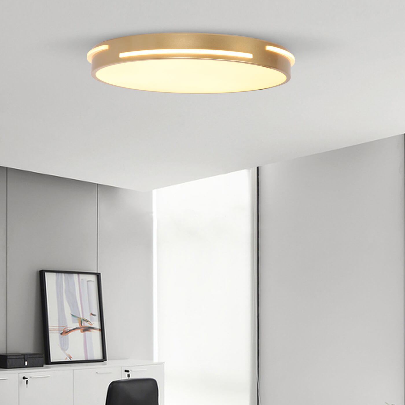 Plafoniera aurie cu LED AMOS C4, design modern