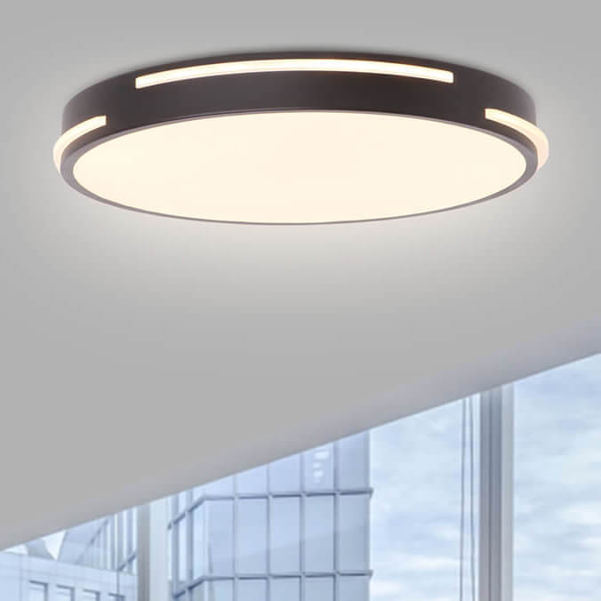 Plafoniera futurista neagra AMOS C4 cu LED