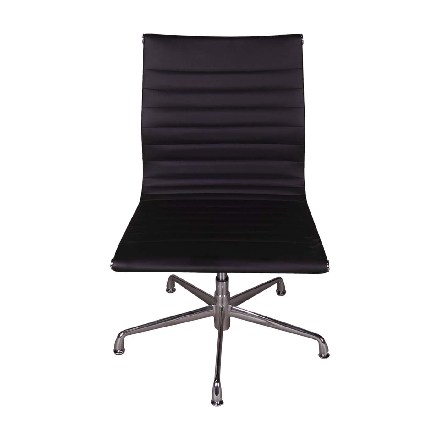 scaun simplu piele negru