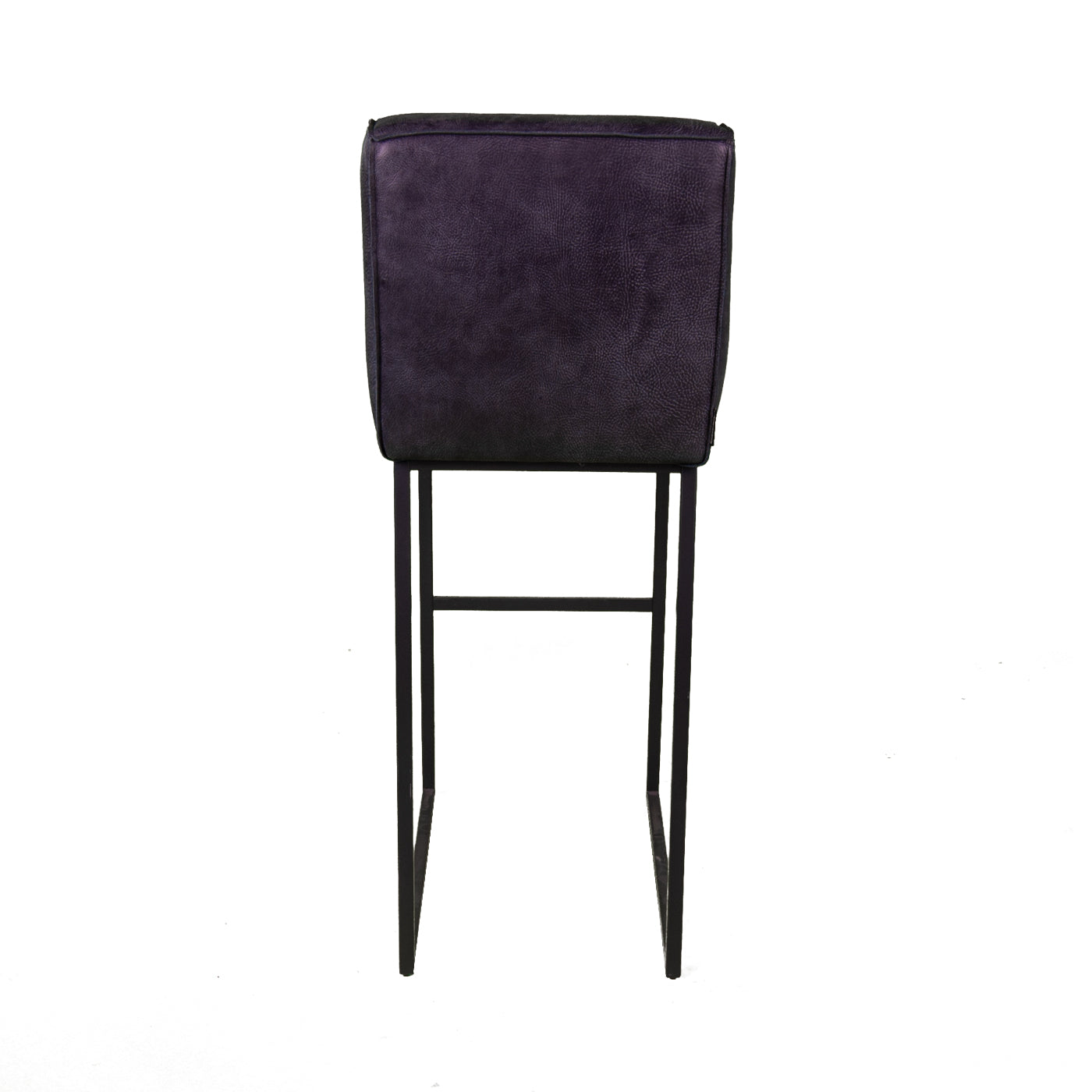 Scaun de bar negru DARKO cu sezut din piele eco