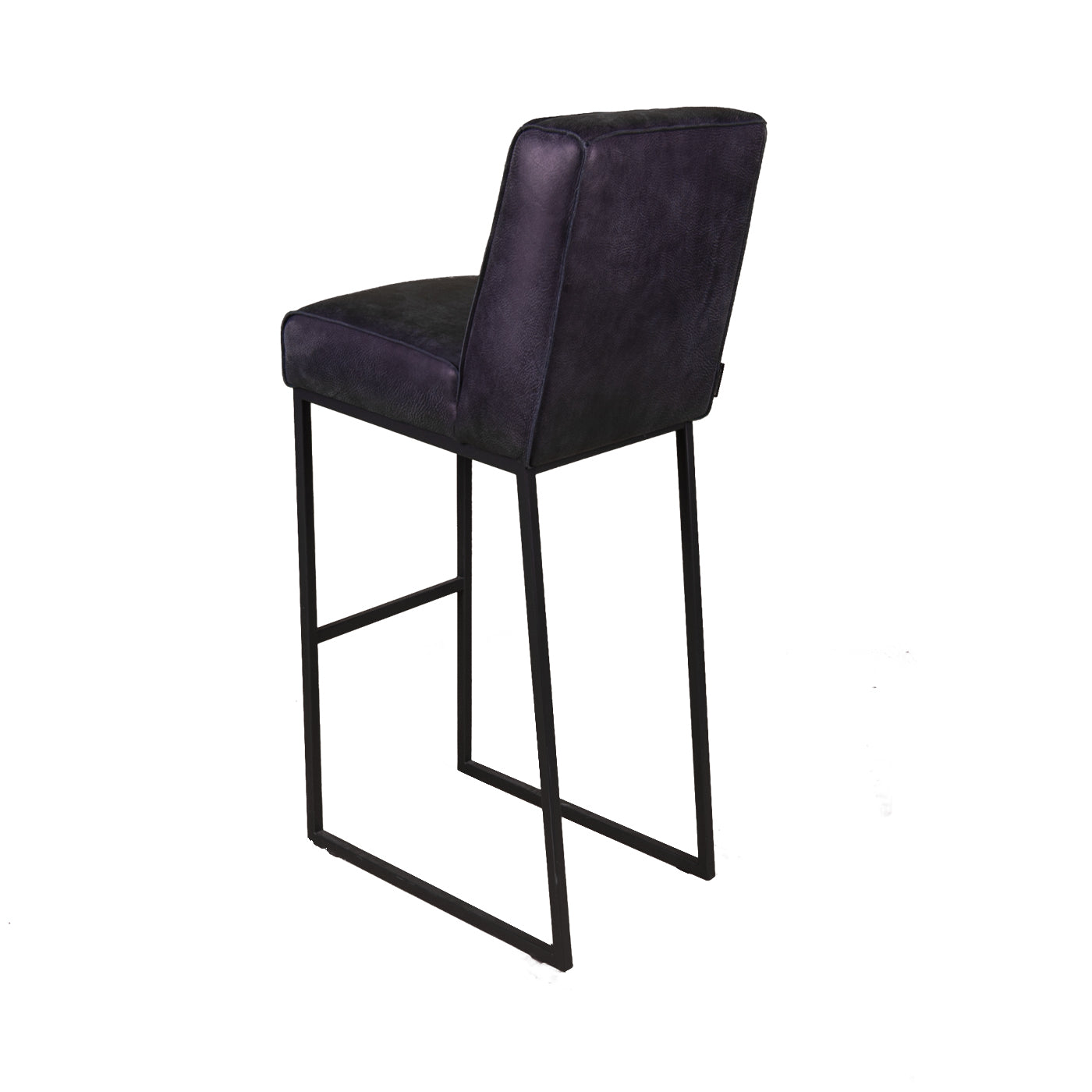 Scaun de bar negru DARKO cu sezut din piele eco