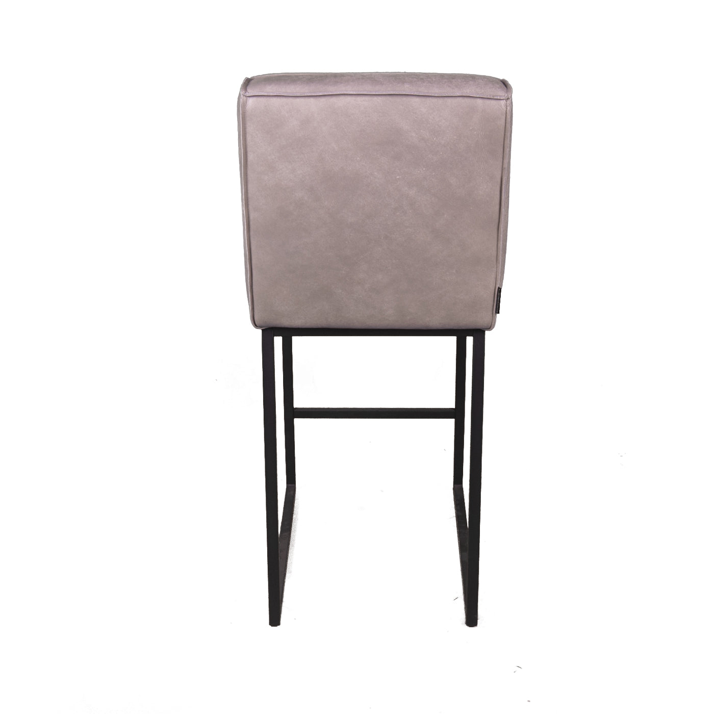 Scaun de bar gri deschis DARKO cu sezut din piele eco